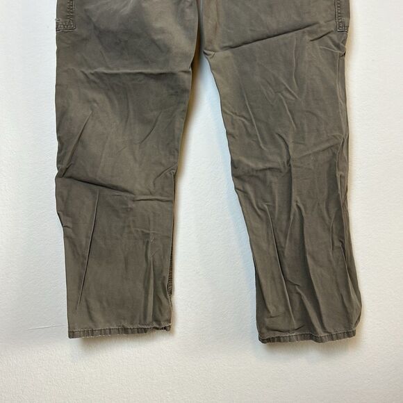 Carhartt Pants Men’s 38x32 Loose Original Fit Canvas Work Dungaree Leather Patch - Picture 11 of 15